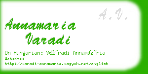 annamaria varadi business card